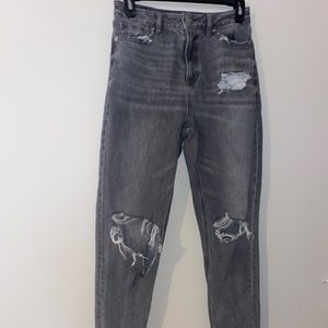 American Eagle Black Wash Mom Jean